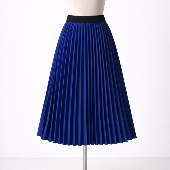 Simons Dresses & Skirts - Simons Royal Blue Pleated Midi Skirt - Size M
